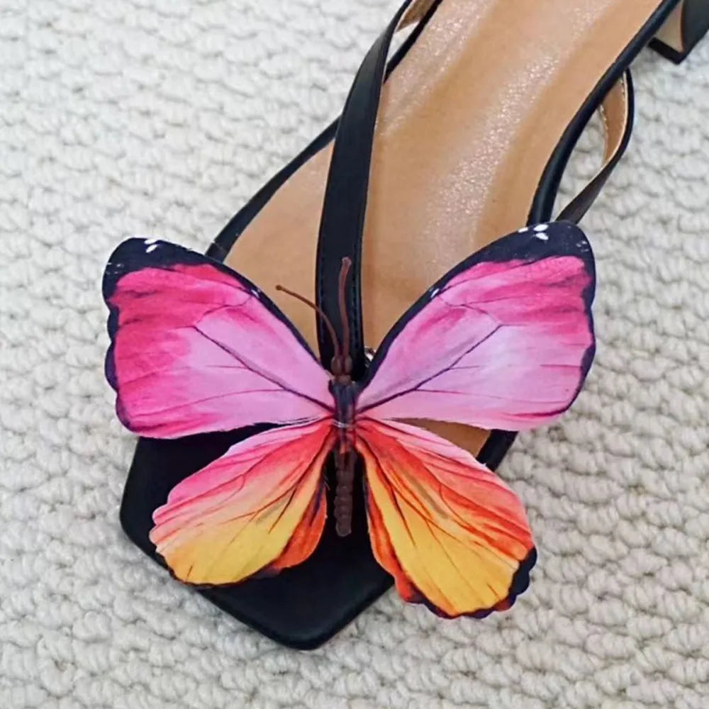 Butterfly Flower Shoe Buckle Clips