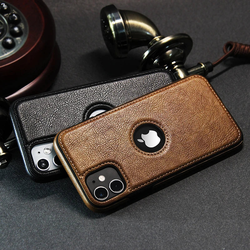 Black Leather Business iPhone Case