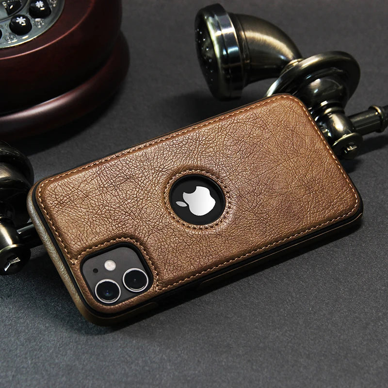 Black Leather Business iPhone Case