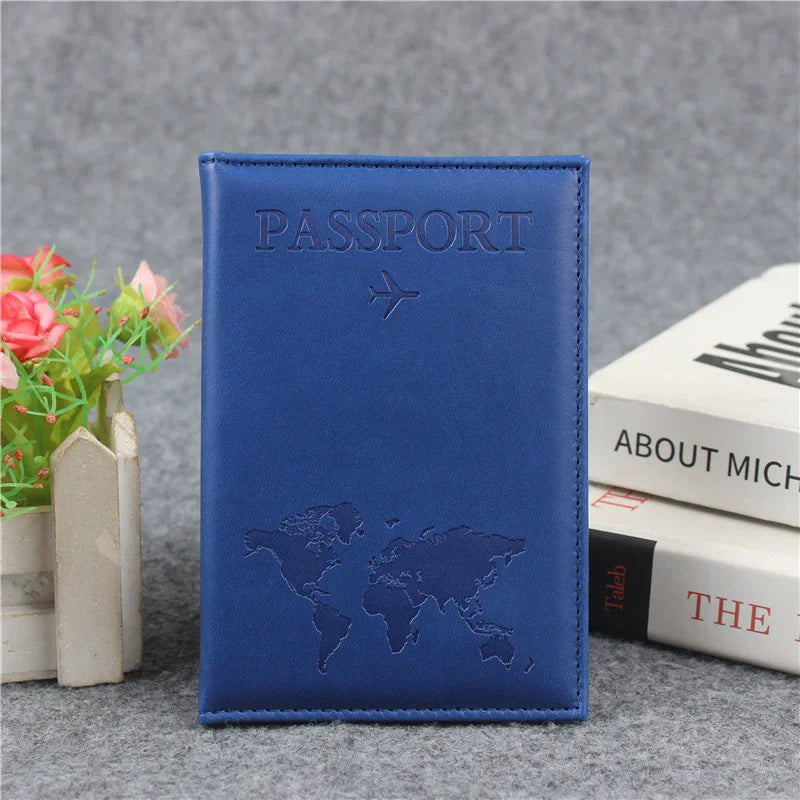 World Map Passport Cover