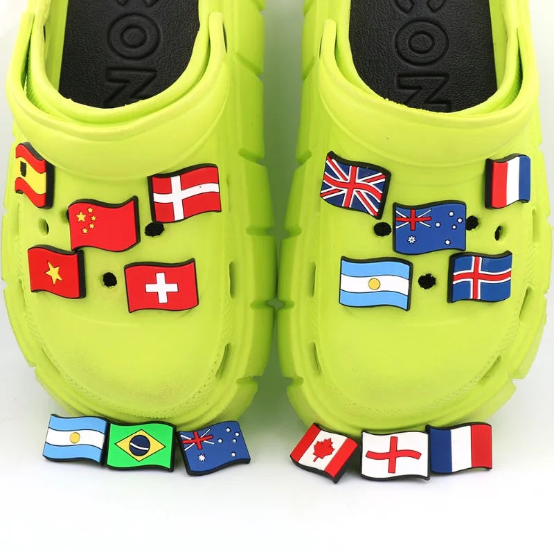 National Flag Shoe Charms