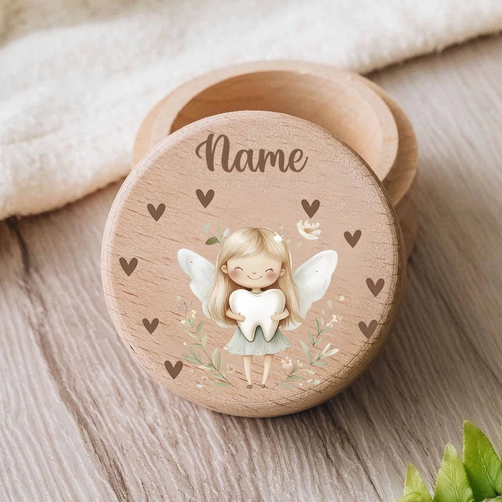 Personalized Wooden Baby Tooth Box
