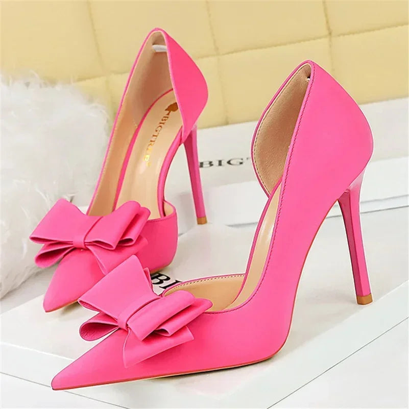 Women's 10.5cm Bowknot High Heels
