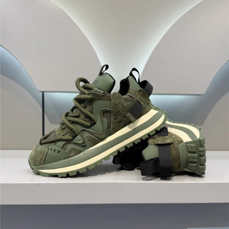Men's Platform Lace-Up Sneakers