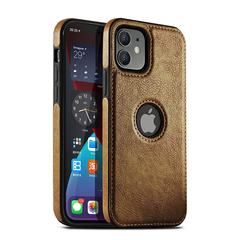 Black Leather Business iPhone Case