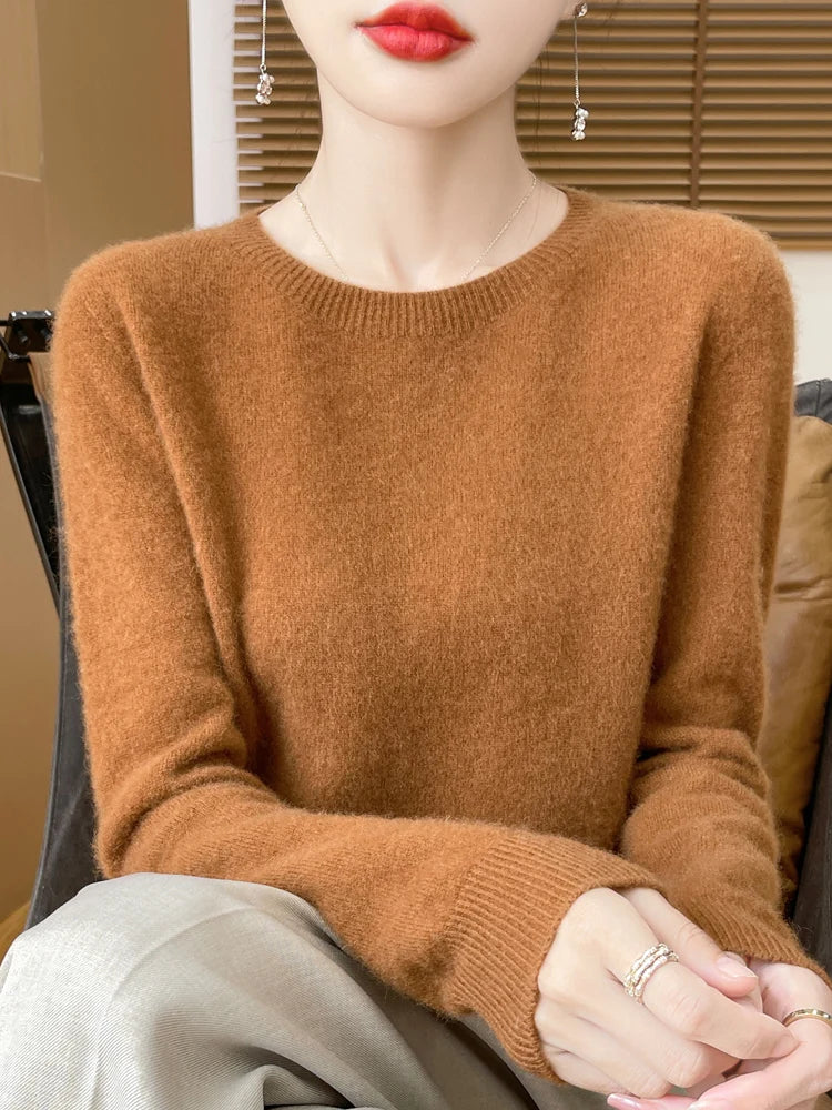 100% Merino Wool Crew Neck Sweater