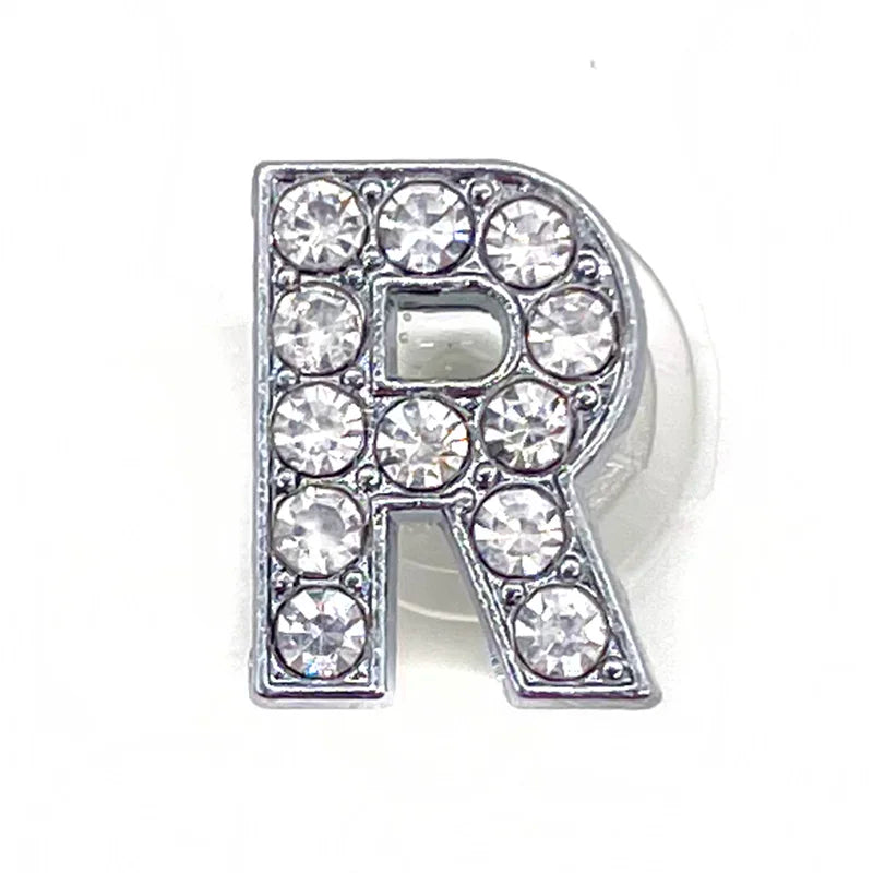 Rhinestone Letter Shoe Charms