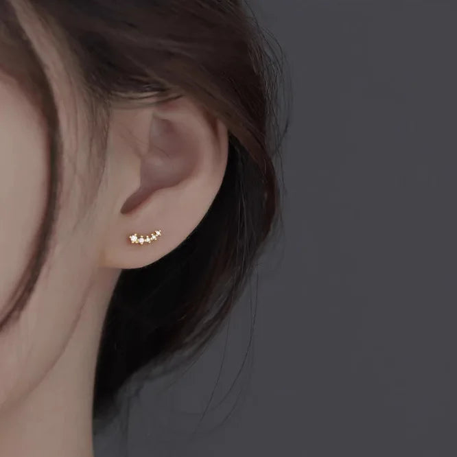 Tiny Metal Charm Stud Earrings