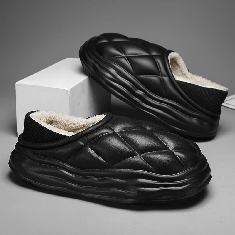 Men's Waterproof Plush Slippers