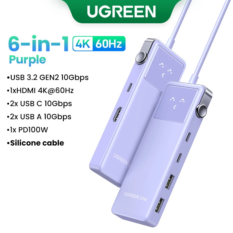 🔌 UGREEN 6-in-1 USB-C Hub