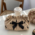 Cherry Print Corduroy Makeup Bag