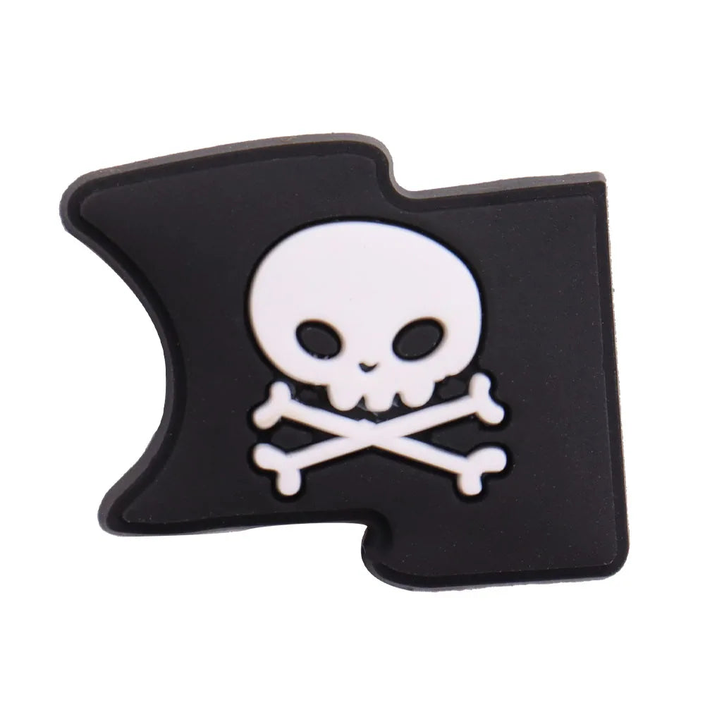 Pirate Skull Shoe Charms