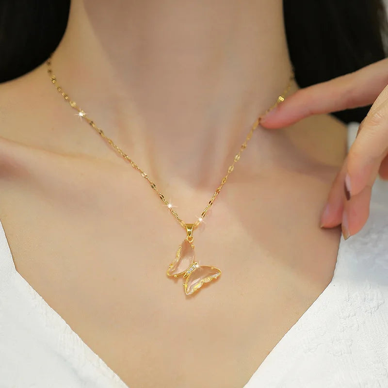 🦋 Butterfly Crystal Jewelry Set