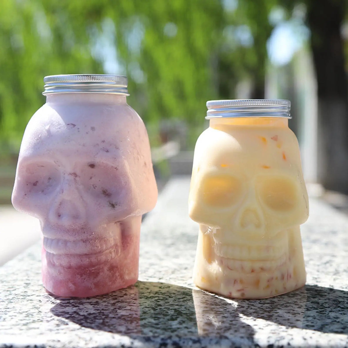 Skull Shaped Storage Jar