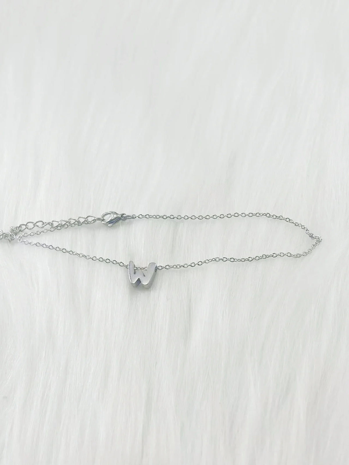 Initial Letter Charm Anklet