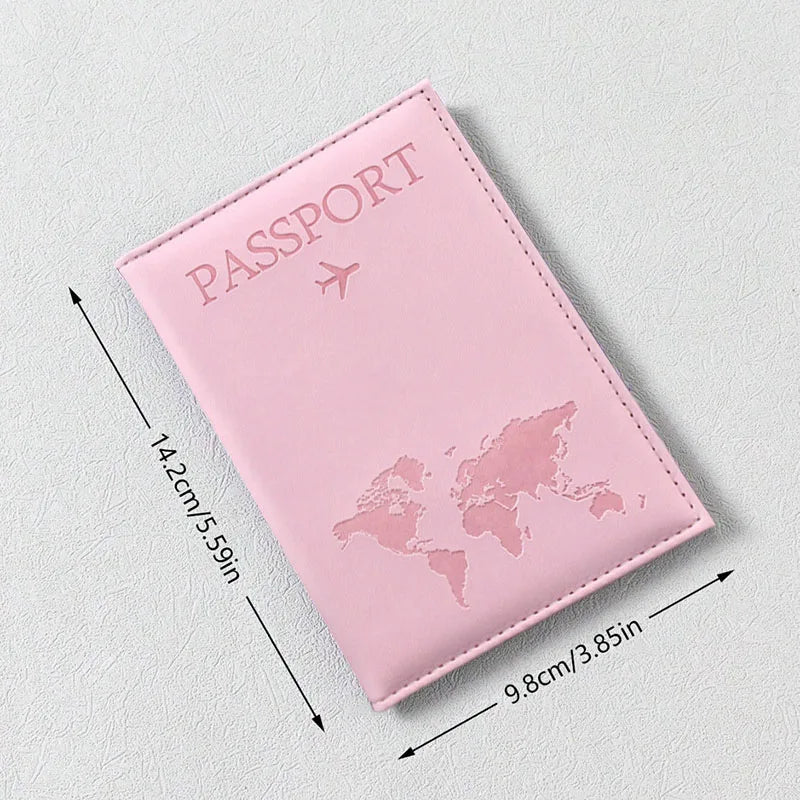 World Map Passport Cover