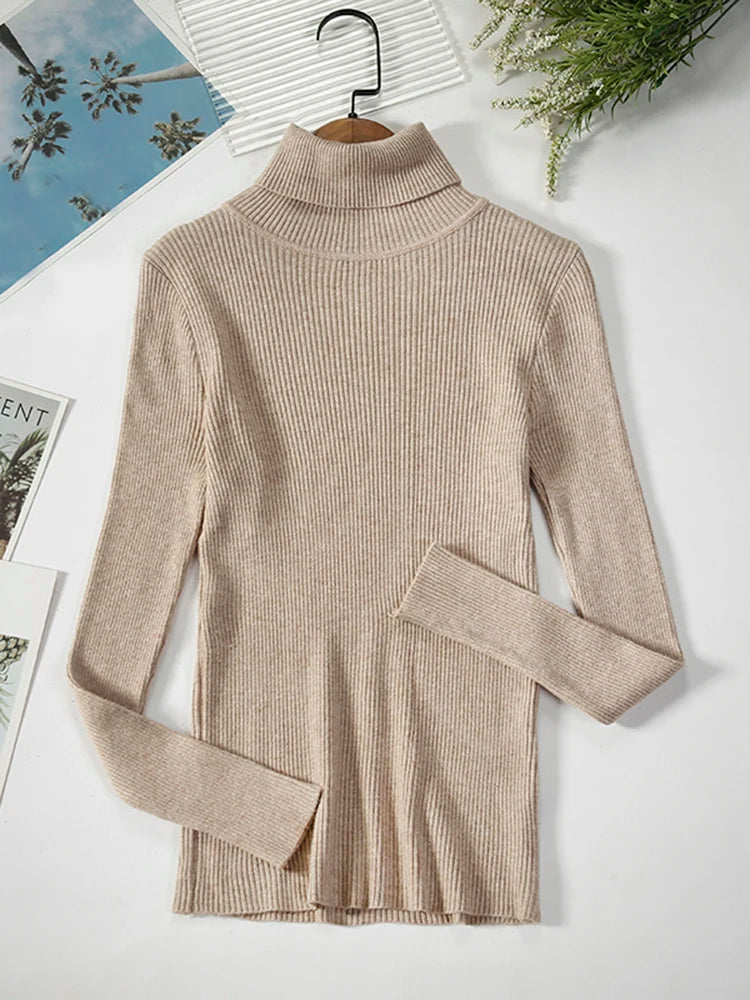 Basic Black Turtleneck Sweater