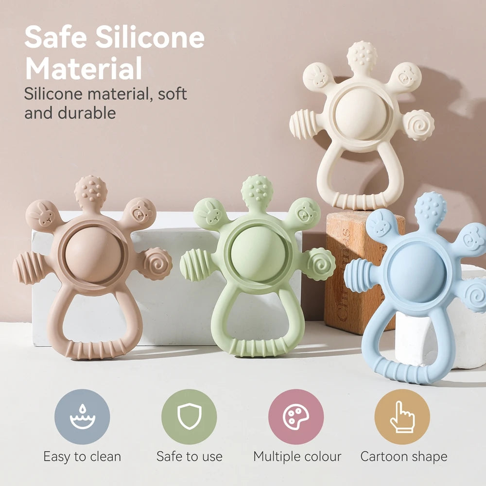 BPA-Free Silicone Teether Rattle