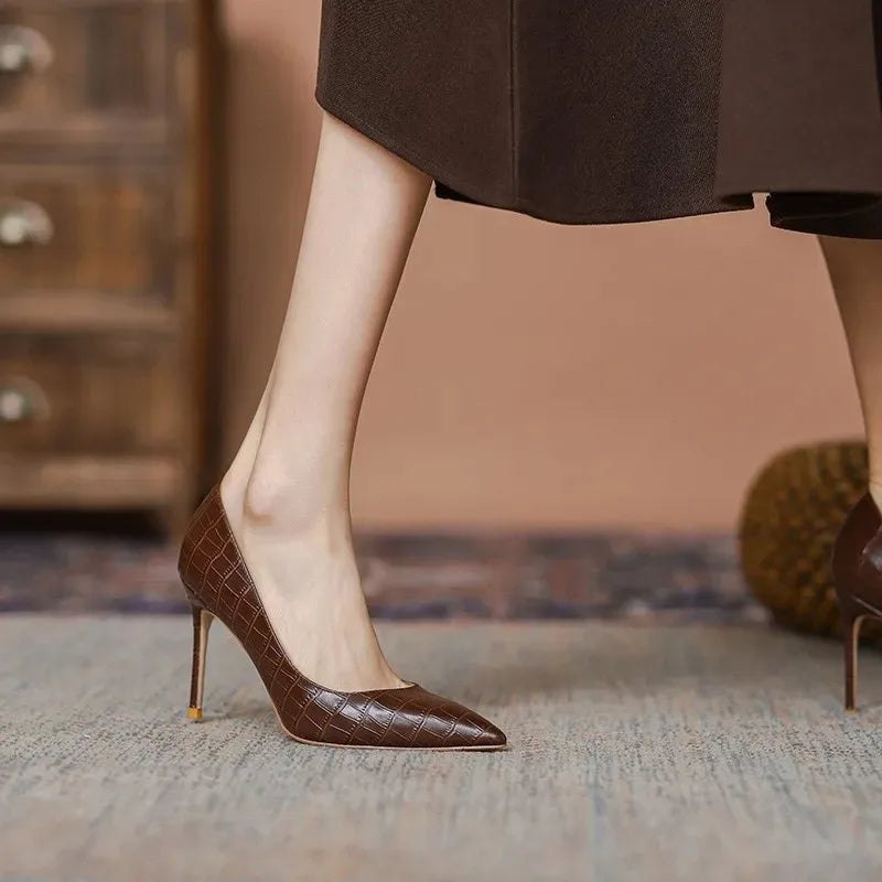 Women's Brown Stiletto Pumps