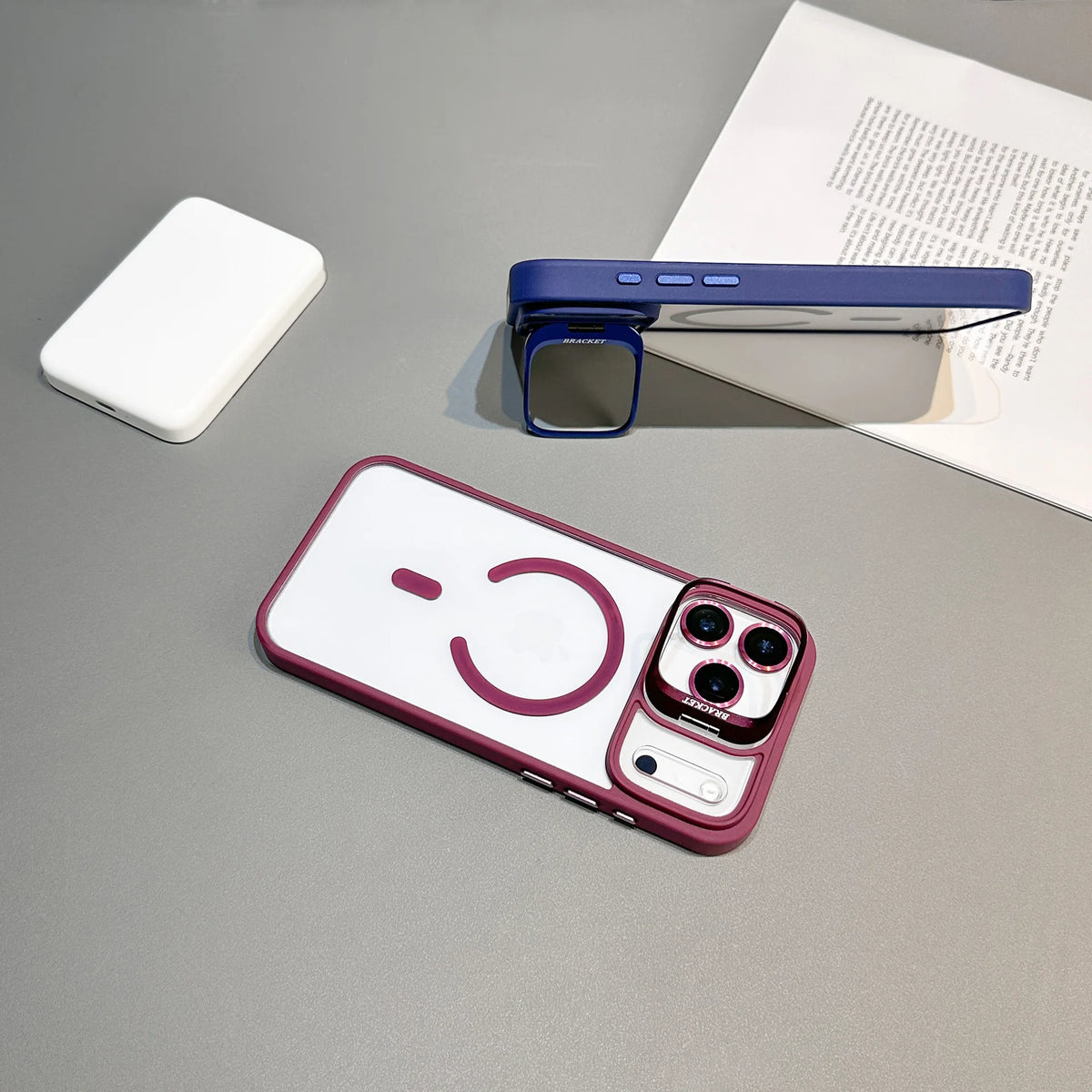 Clear Magnetic Stand iPhone Case