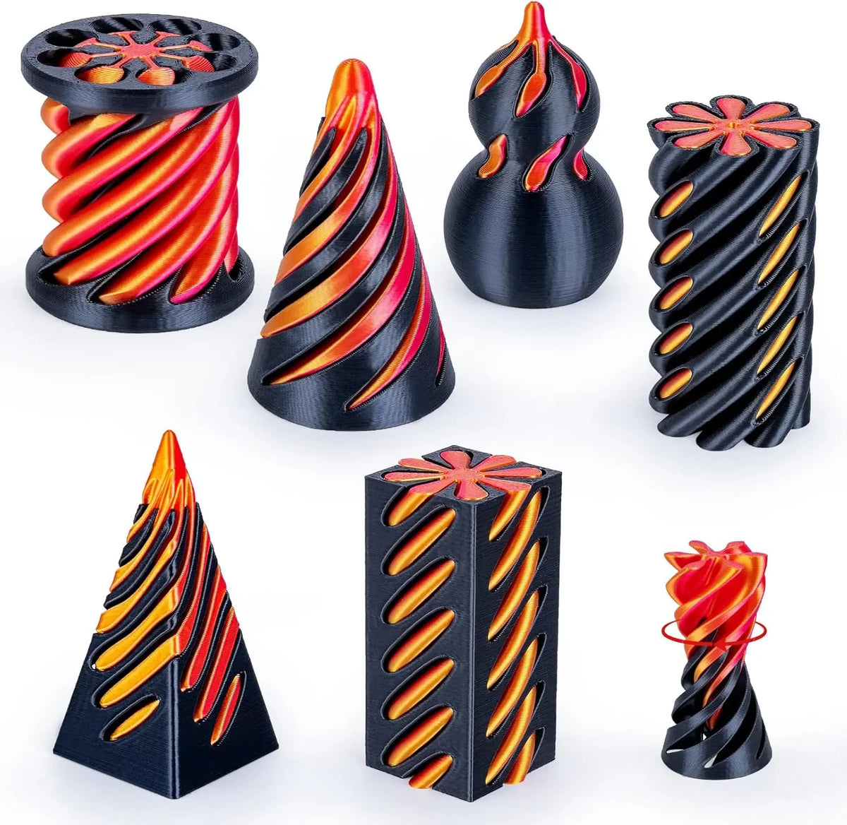 3D Printed Spiral Cone Fidget – 6 Pack