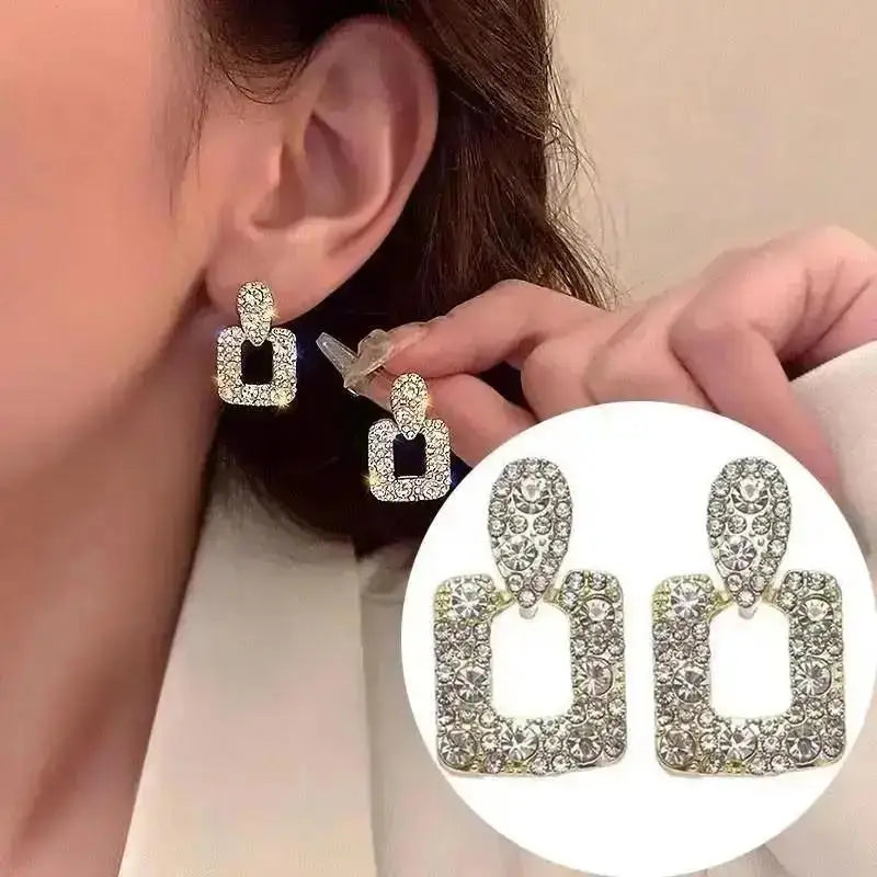 Zircon Pearl Tassel Earrings