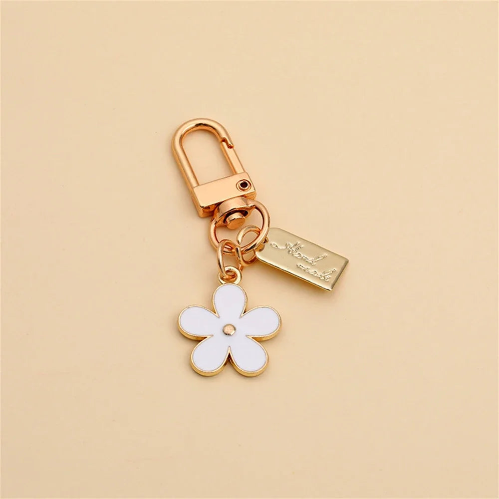 Enamel Cherry Blossom Keychain