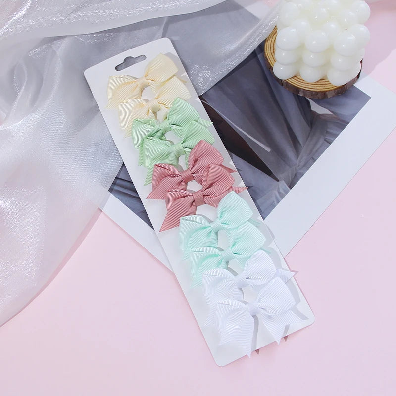 Girls Hair Bow Clips – 10 Pcs