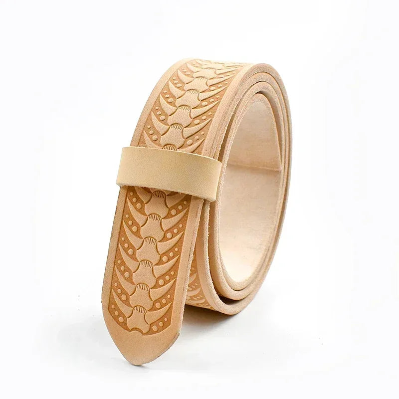 Men's Embossed Cowhide Leather Belt