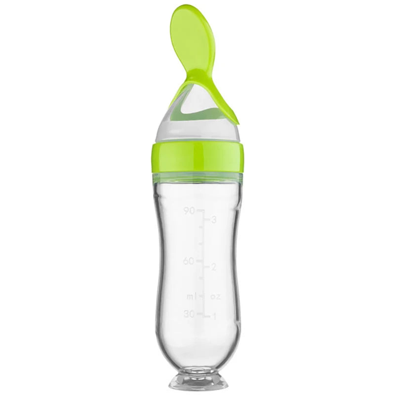 🥣 Baby Silicone Feeding Spoon Bottle