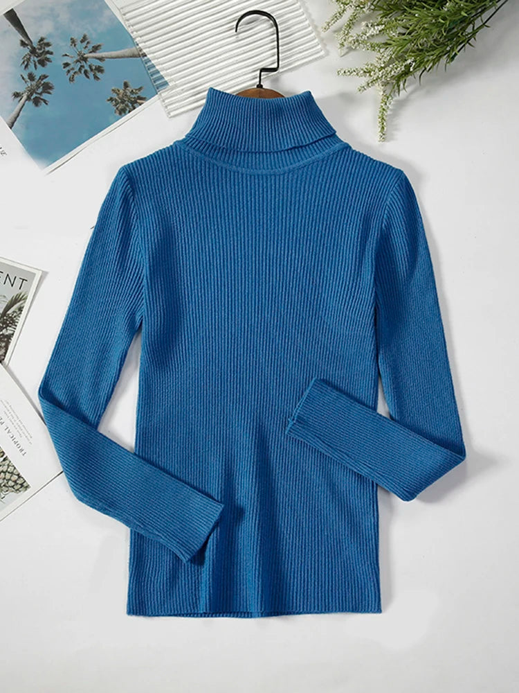Basic Black Turtleneck Sweater