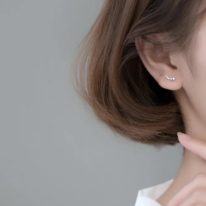 Tiny Metal Charm Stud Earrings