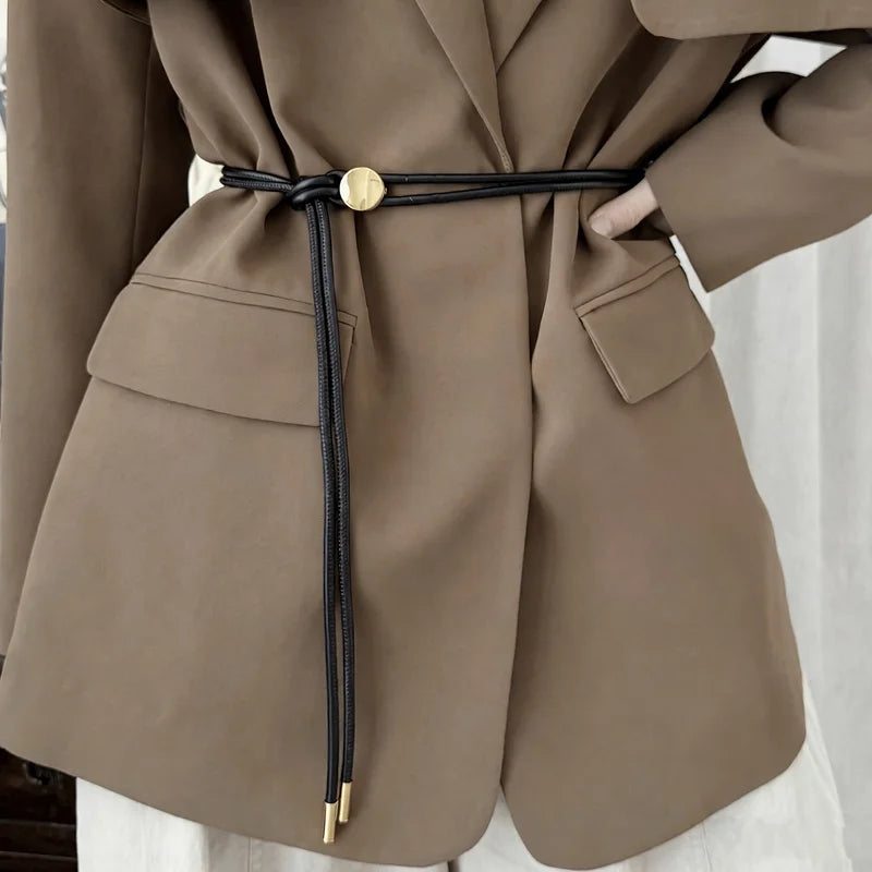 Retro Thin Knotted Waist Belt