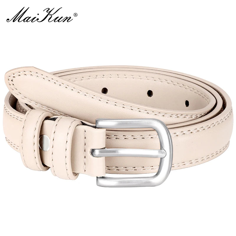 Women's Faux Leather Pin Buckle Belt
