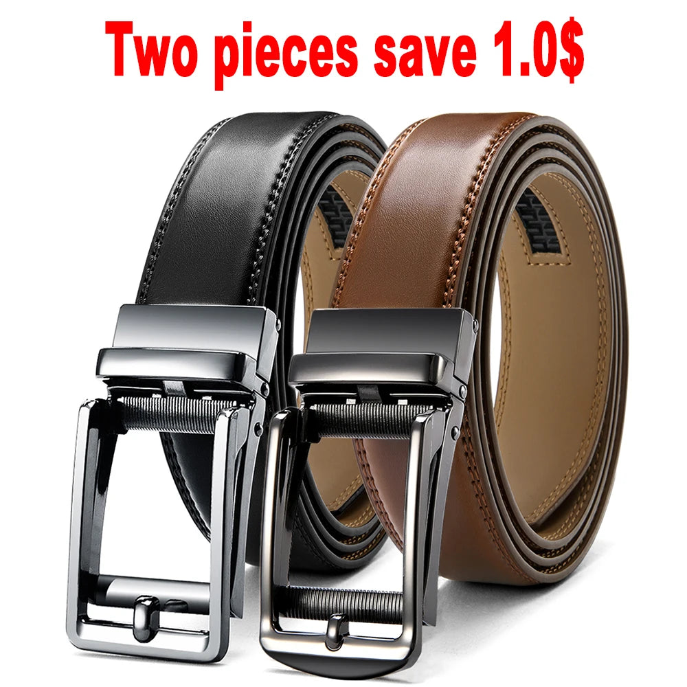 Men's Automatic Leather Ratchet Belt