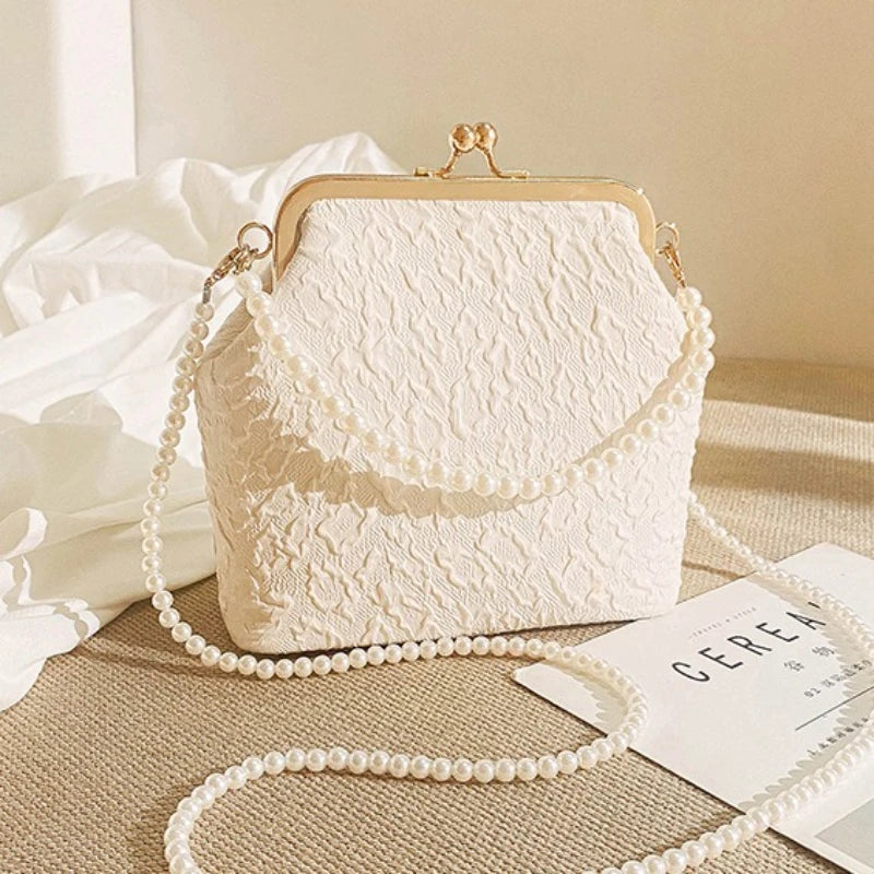 Pearl Chain Crossbody Phone Bag