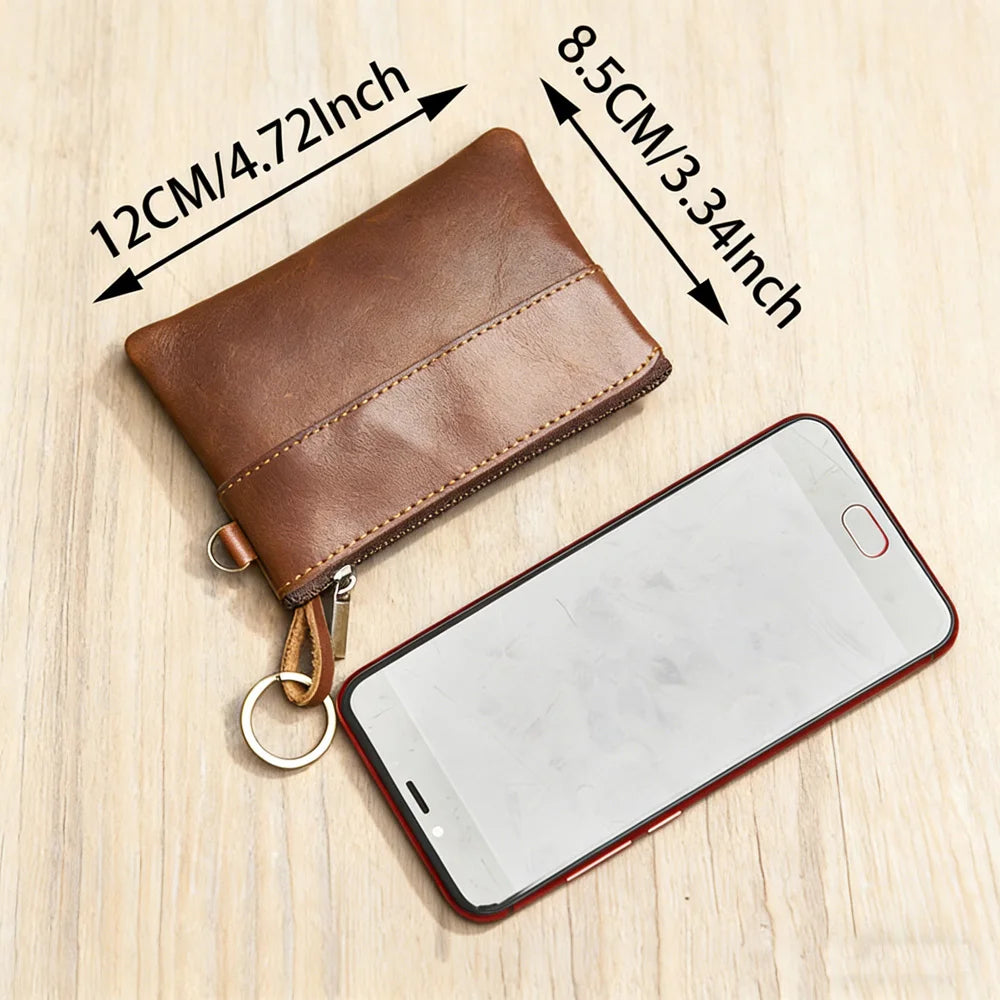 Genuine Leather Zip Wallet
