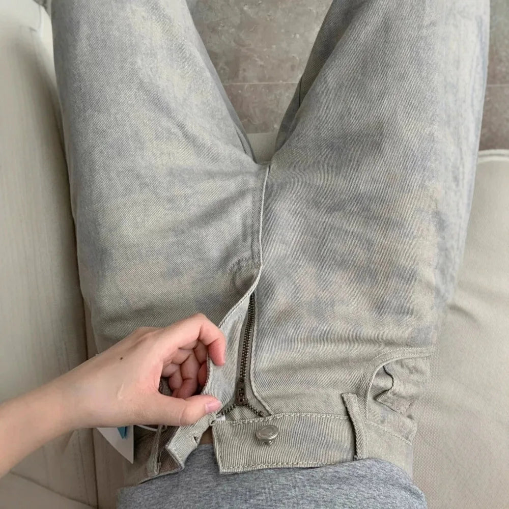 Tie-Dye Wide-Leg Jeans