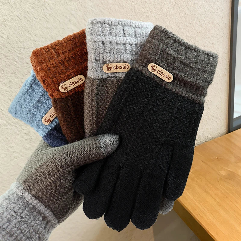 Men's Fleece-Lined Touchscreen Gloves