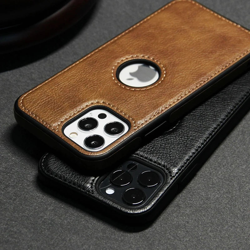 Black Leather Business iPhone Case