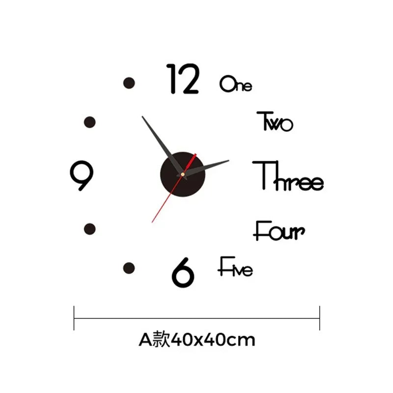 3D DIY Silent Wall Clock