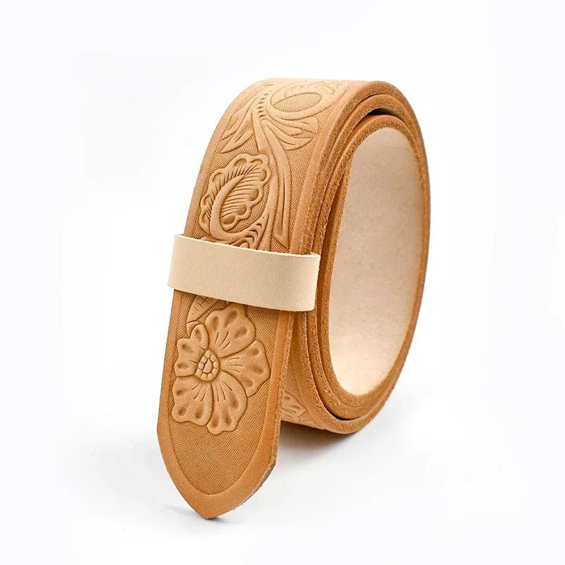 Men's Embossed Cowhide Leather Belt
