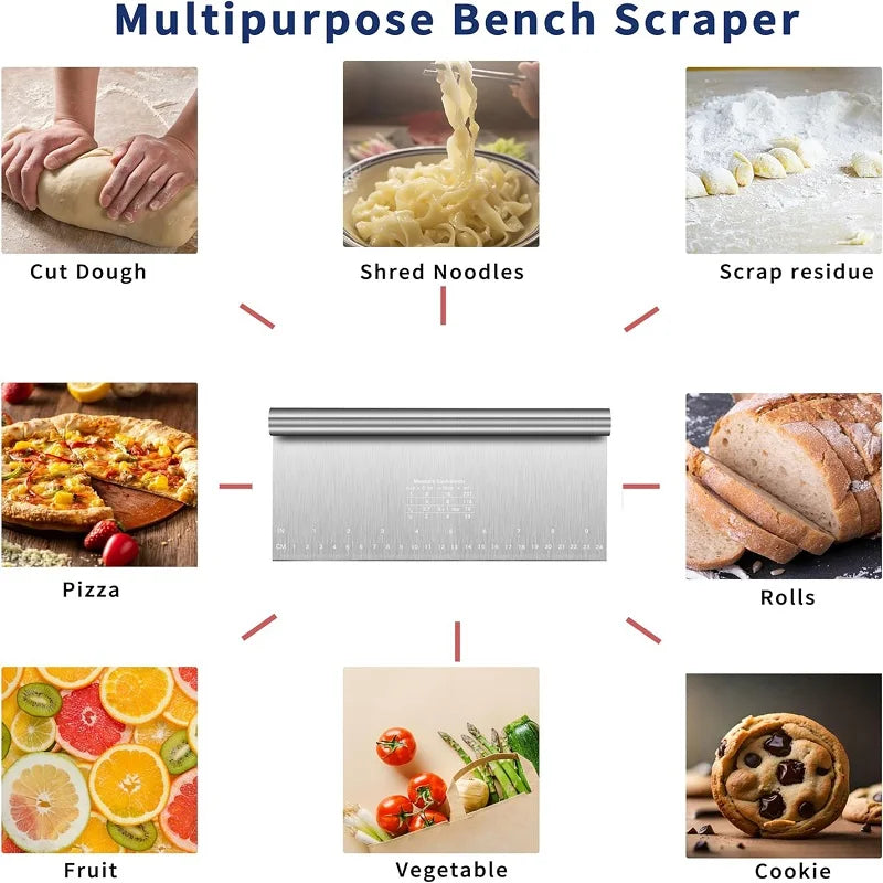 Stainless Steel Dough & Cake Scraper