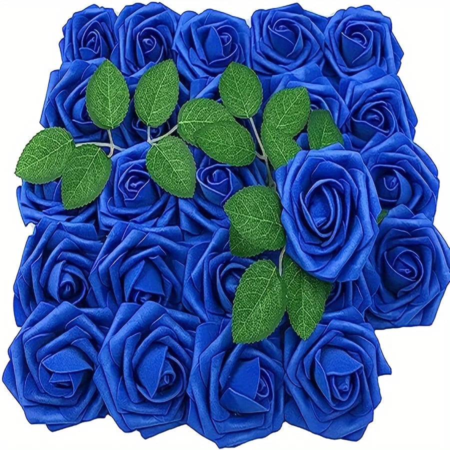 Artificial Roses with Stems – 25 Pcs