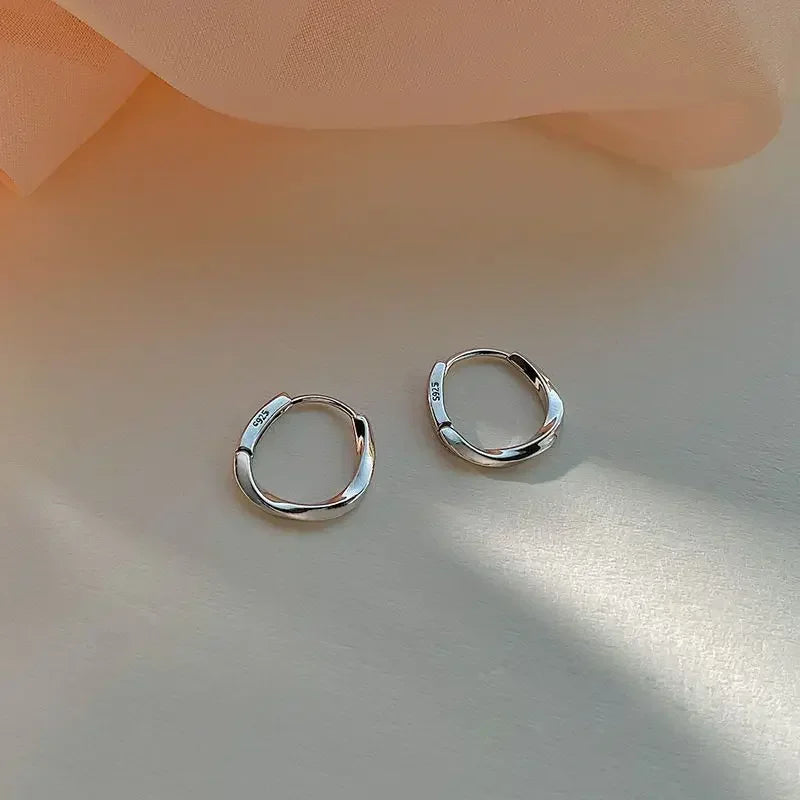 Gold Twisted Hoop Earrings