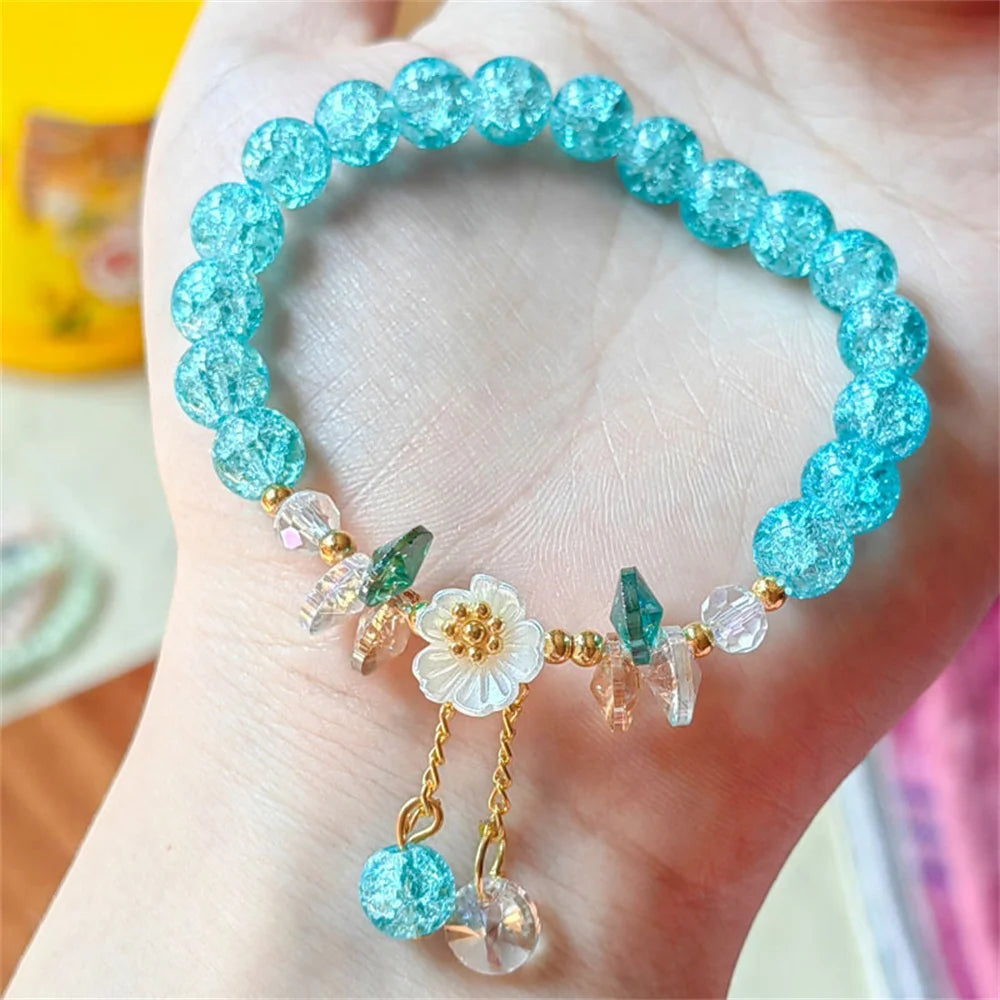 Daisy Crystal Bead Bracelet