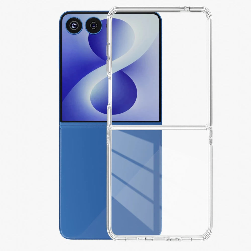 📱 Slim Transparent Z Flip Magnetic Case