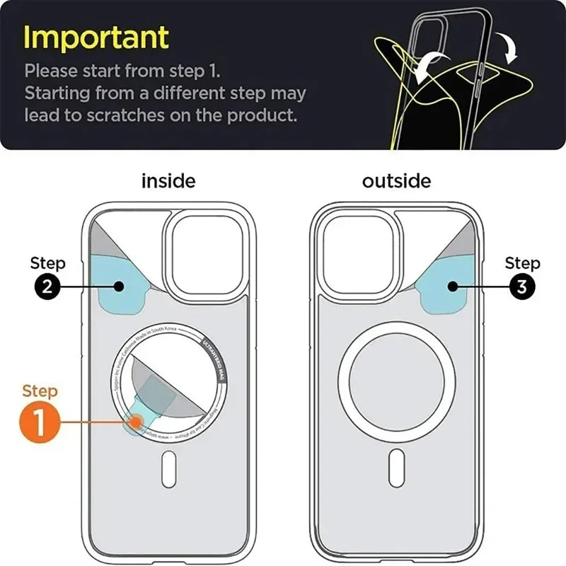 ⭐ Clear Magnetic Charging Shockproof Case