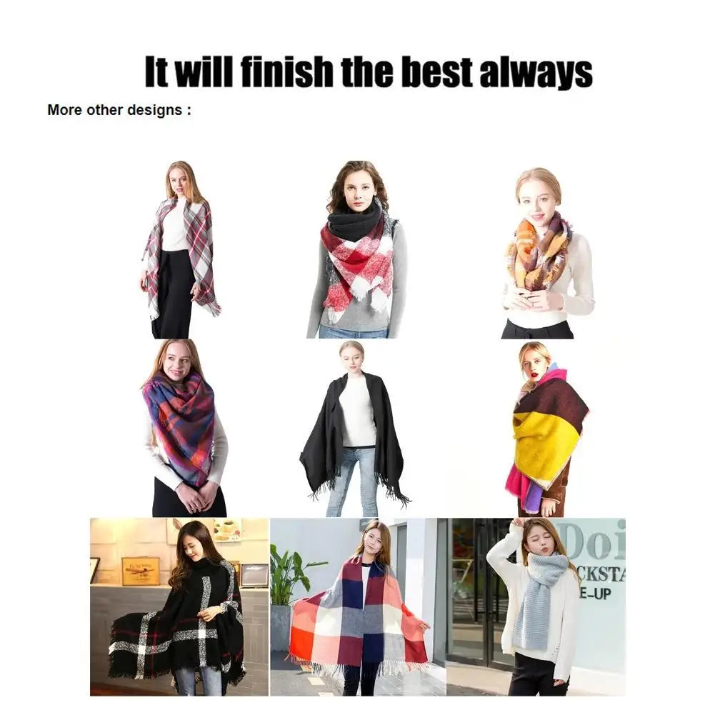 Faux Cashmere Knit Scarf