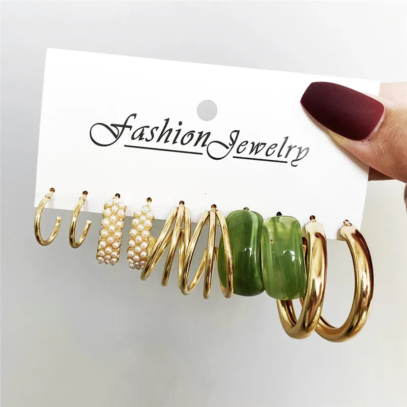 Earrings Set Butterfly Acrylic